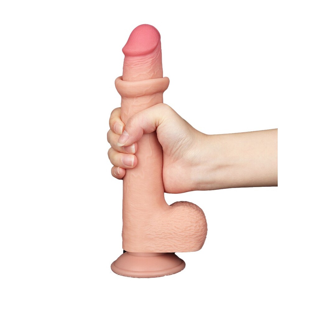 Lovetoy Sliding Easy Bend Skin Dildo 9 Inch - Image 4
