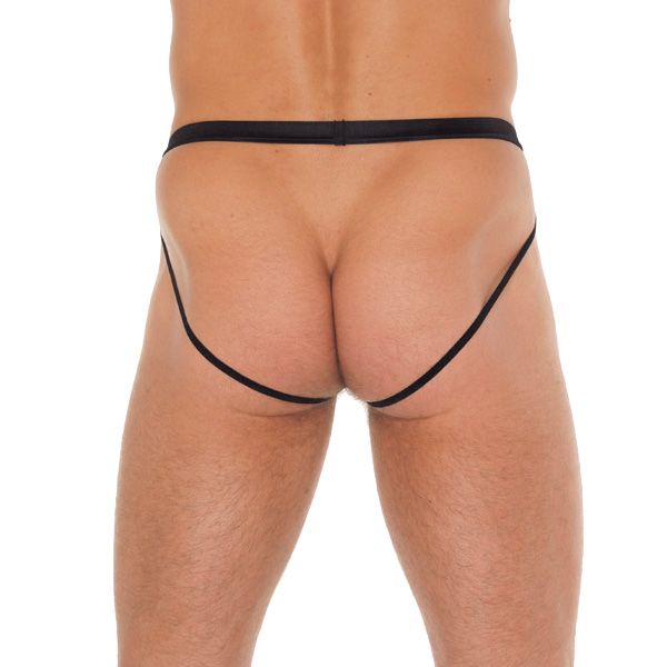 Mens Black Pouch With Jockstraps - Image 2