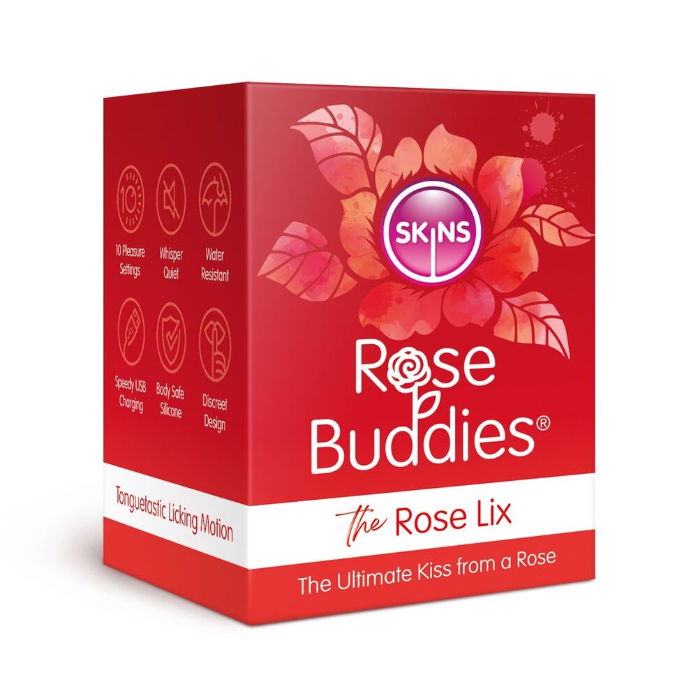 Skins Rose Buddies The Rose Flix Clitoral Massager Red - Image 3