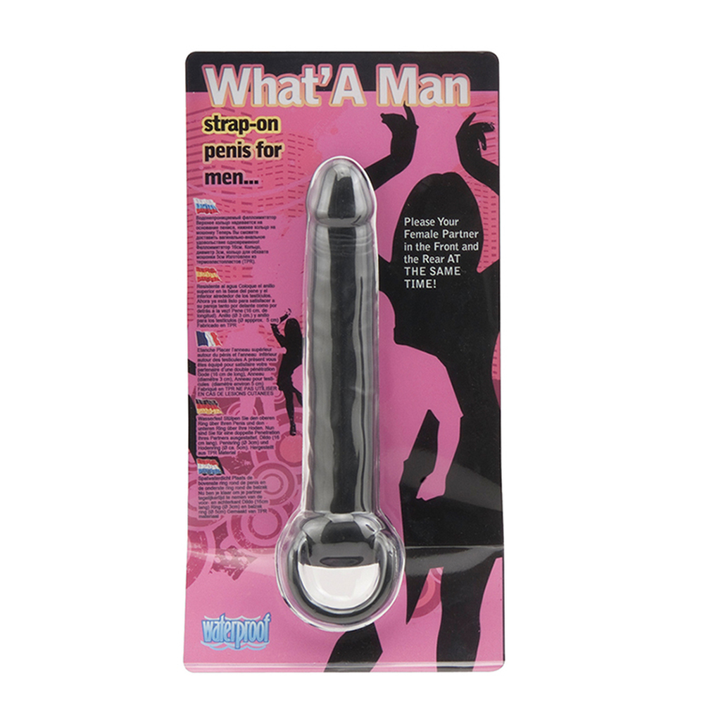 What A Man Black Strap On Double Penetrator - Image 2