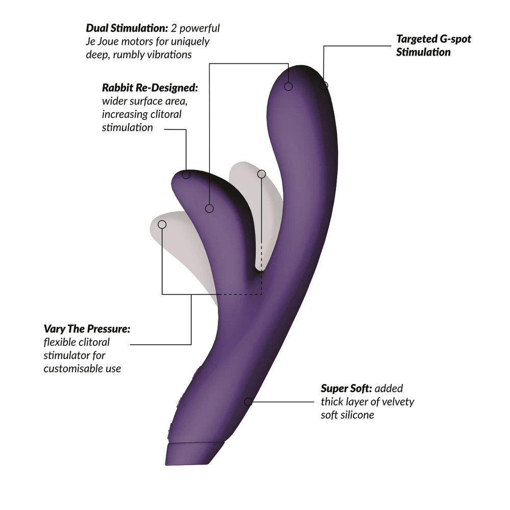 Je Joue Hera Sleek Rabbit Vibrator Purple - Image 4