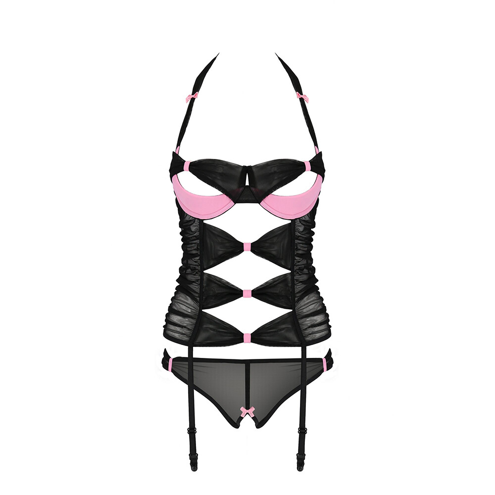 Passion Praline Black And Pink Corset - Image 3