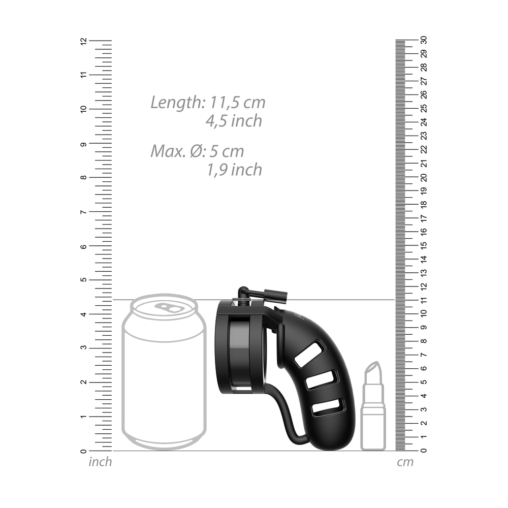 Man Cage 19 Male 4.5 Inch Chastity Cage With Ball Splitter - Image 4