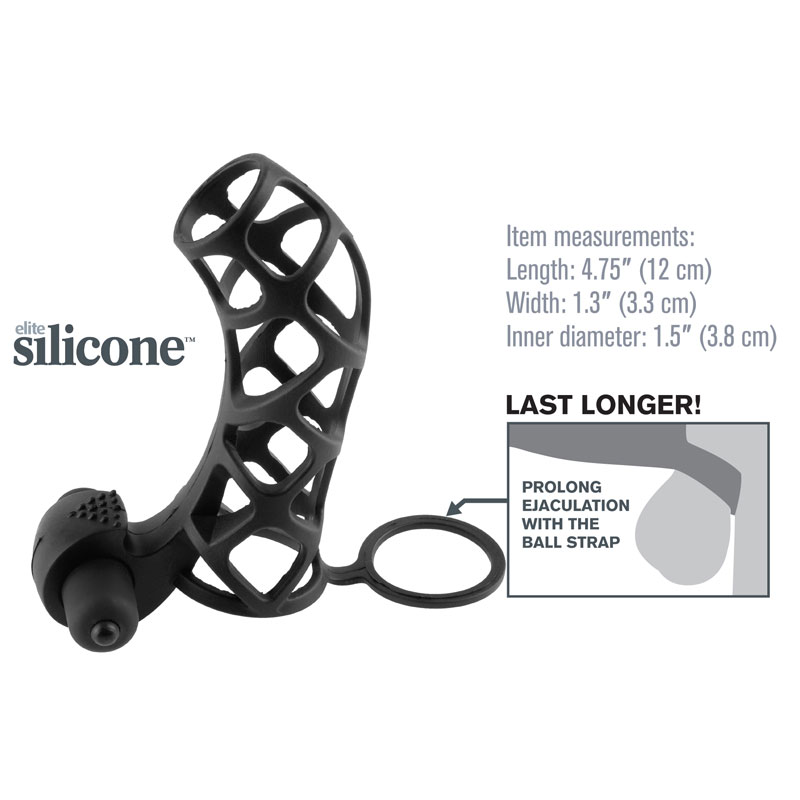 Fantasy Xtensions Silicone Extreme Power Vibrating Cock Cage - Image 2