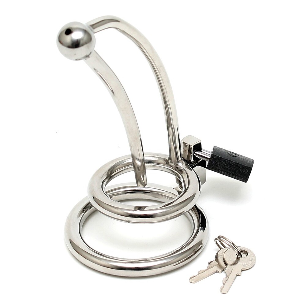 Chastity Penis Lock Curved With Urethral Tube - Image 2
