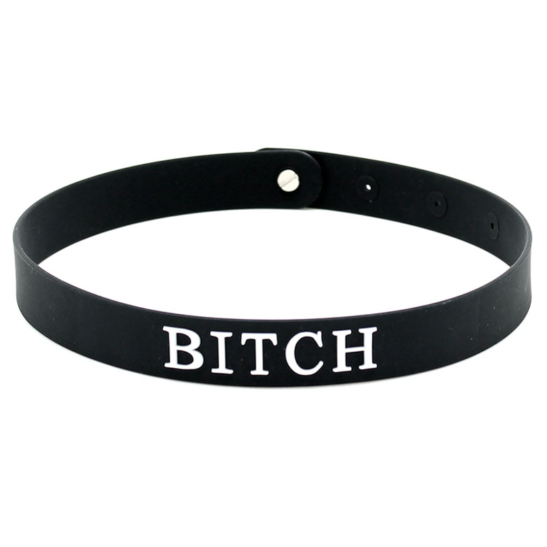 Black Silicone Bitch Collar - Image 2