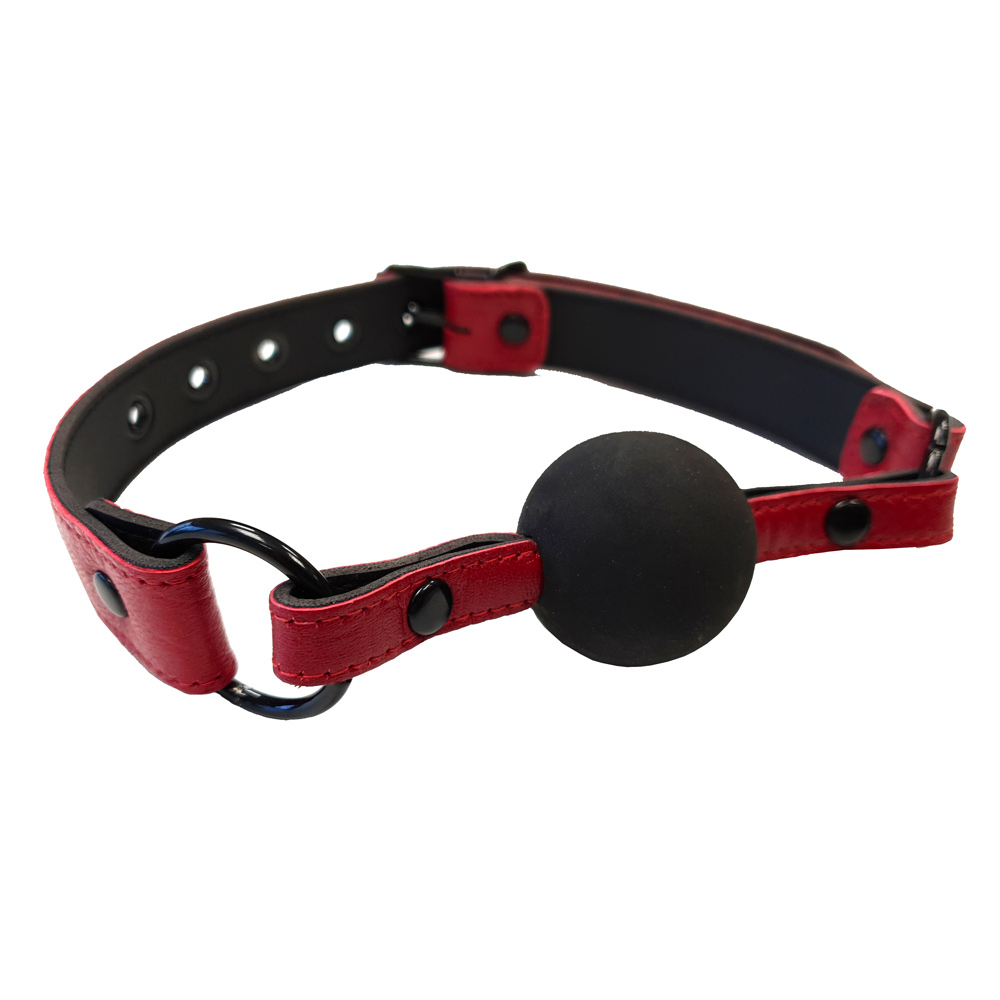 Rouge Garments Leather Croc Print Ball Gag - Image 2