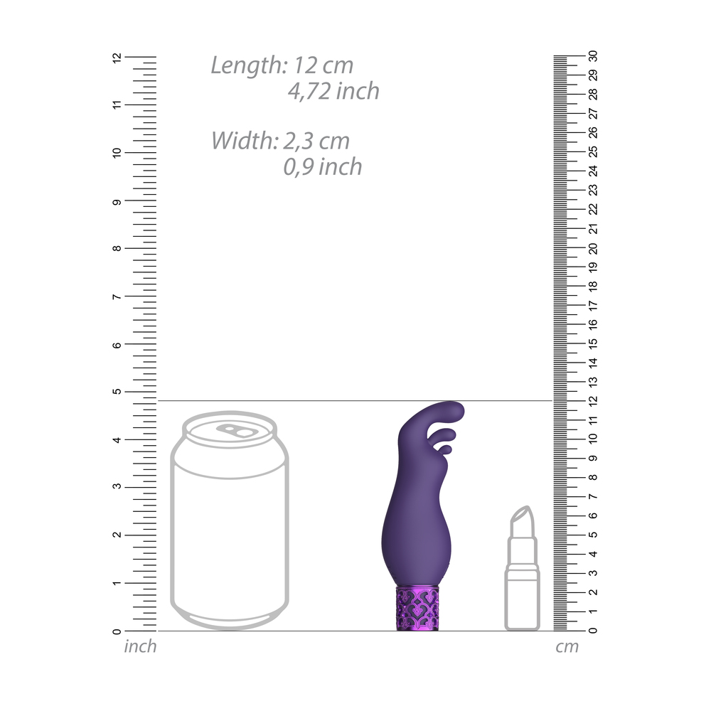 Royal Gems Exquisite Rechargeable Silicone Bullet Purple - Image 2