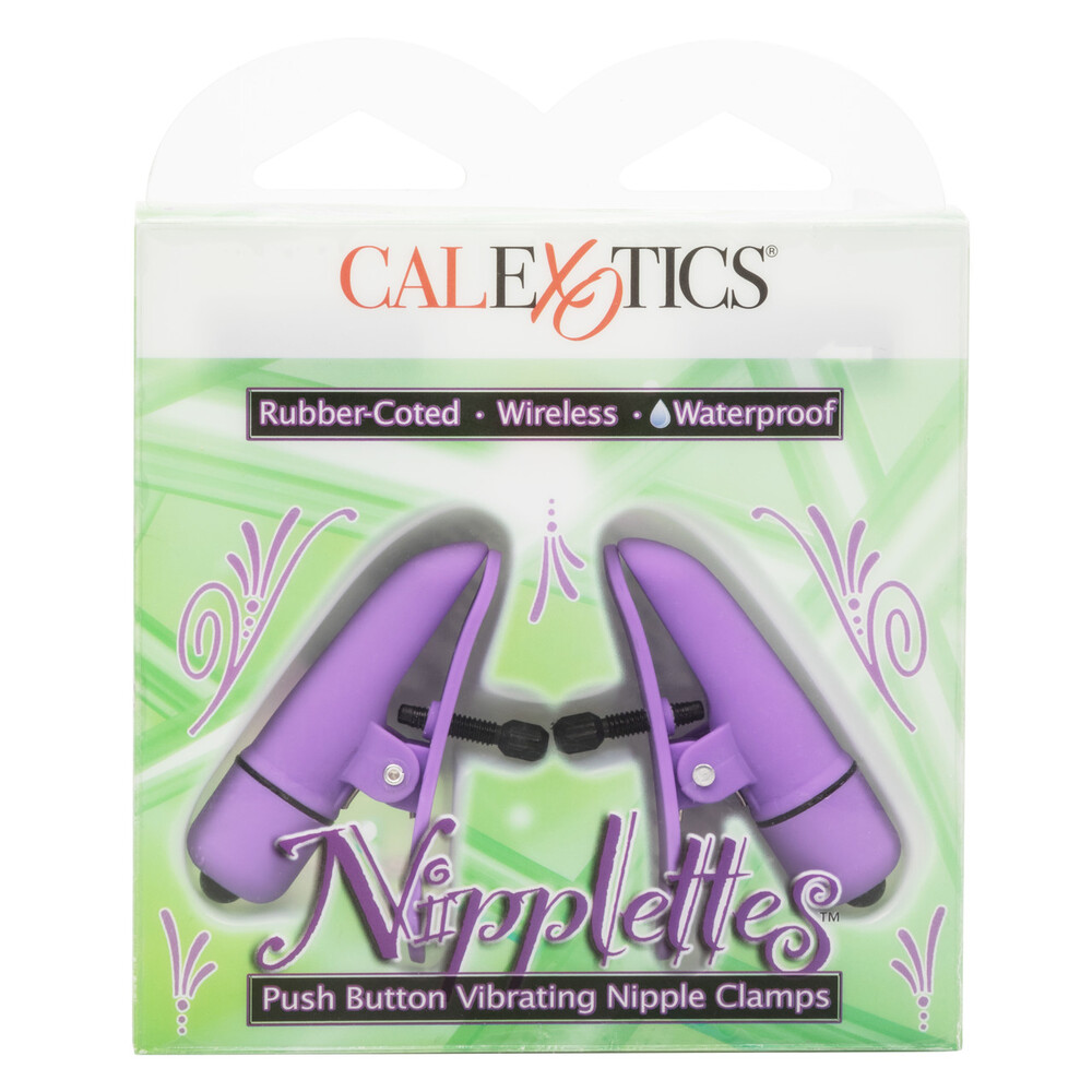 Nipplettes Vibrating Adjustable Purple Nipple Clamps - Image 4