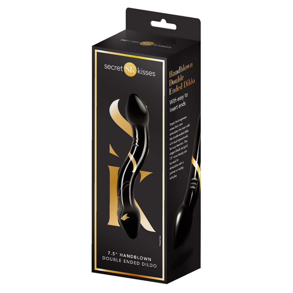 Secret Kisses 7.5 Inch Double Ended Glass Dildo - Image 3