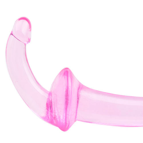 Double Fun Pink Strapless Strap On Dildo - Image 2