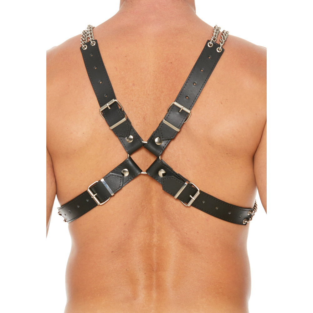 Heavy Duty Leather And Chain Body Harness - Image 3