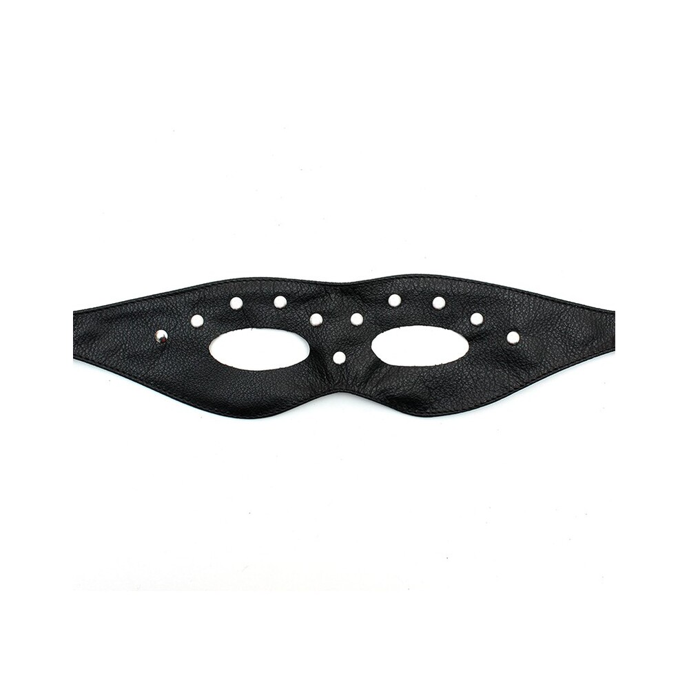 Leather Open Eye Mask With Rivets - Image 2