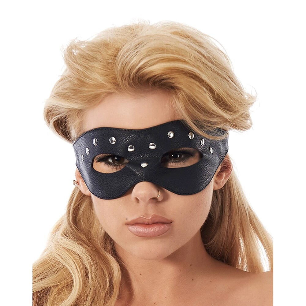 Leather Open Eye Mask With Rivets - Image 3